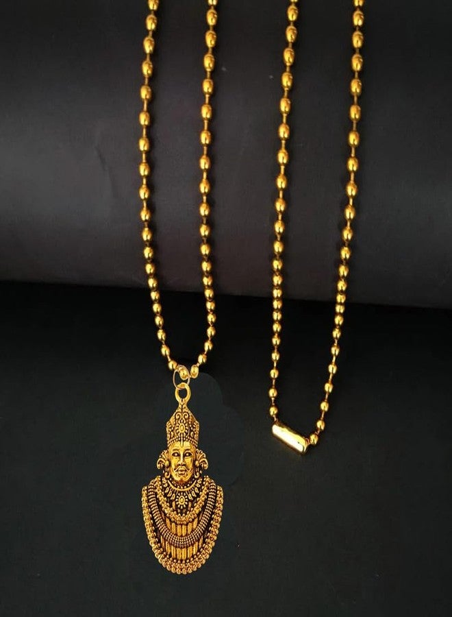 M Men Style Religious Divine Khatu Shyam Baba Pendant - Spiritual Jewelry for Devotion and Protection Gold SPn2024428 - Image 4