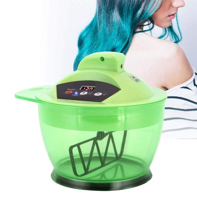 Hair Color Mixing Bowl, Dye Coloring Cream Mixer Electric Hair Cream Mixer For Automatic Mixer Hair Color Automatic Mixer Blender Women Man Hair Coloring Bowl Mixers Tool(green)