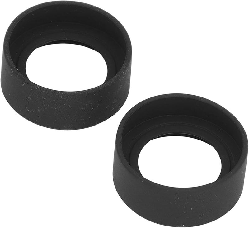 2 Pcs Black Rubber Microscope Eyepiece Eyeshields 40 42mm Flat Angle Eye Cup Replacement - Image 1