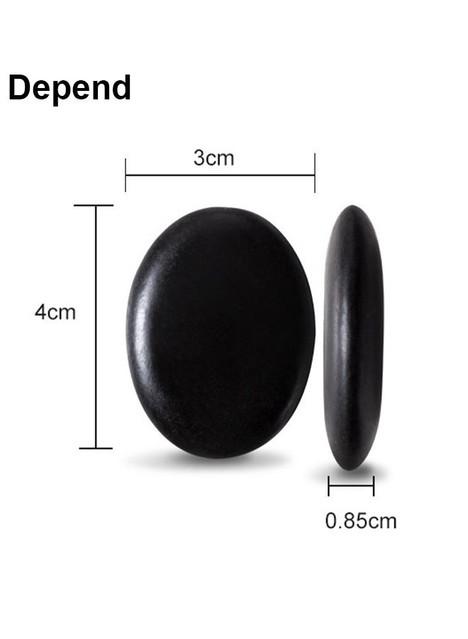 6 قطع حجارة حجارة الساخنة ناعمة بازلت الطبيعية الصخور الساخنة مناسبة لتخفيف التوتر العضلي المريح الجسم والعقل الشفاء - Image 2