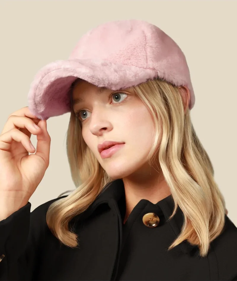 باهلس Trend Soft Pink Plush Cap Hat