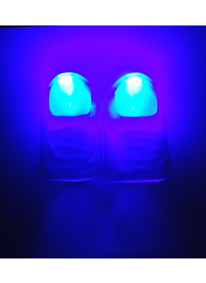 SYOSI - LED Finger Lamp Thumbs Light Magic up Trick Fake Prank Toy Tool Up Toys Stage Show Perform 10 Pieces Blue - Image 1