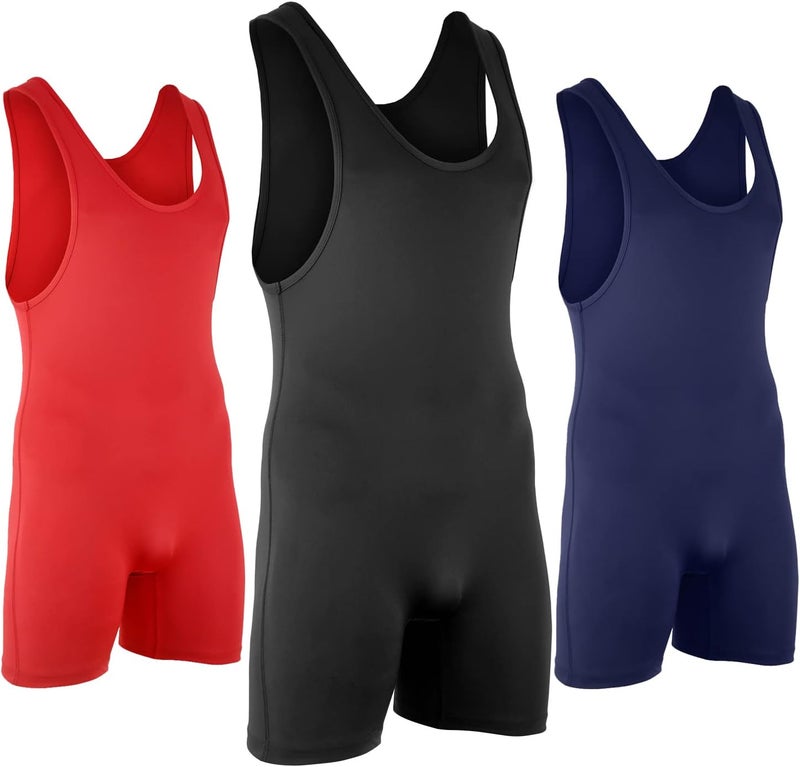 ROAR-INT Roar Athletic Men's Wrestling Singlet Suit Bodywear Uniform for Men and Youth, Powerlifting and Exercise Equipment (Black, Youth Medium) - Image 1