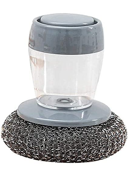 istore Istore Automatic Liquid Tank Kitchen Utensils Sink Cleaning Brush Scrubber Dish Bowl Washing Brush with Soap Dispenser Handle Sponge with Wok Brush Kitchen Pot Cleaner Tool (Multicolor)  - Image 1