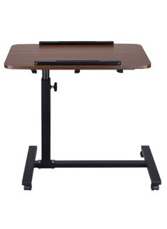 Micasa High Quality Standing Laptop Table with Wheels Brown and Black 11 x 47 x 67 cm LV-6045  - Image 2