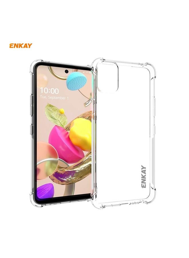 إنكاي جراب لهاتف LG K42 Hat-Prince، جراب TPU شفاف مقاوم للصدمات، غطاء ناعم مضاد للانزلاق - Image 1