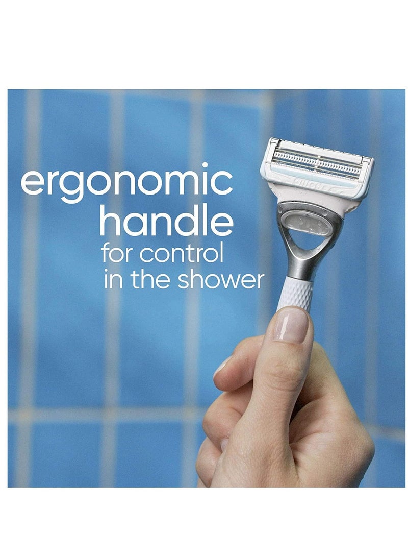 Gillette جيليت فينوس لشعر العانة والبشرة، مجموعة هدايا العطلات مع 1 مقبض ماكينة حلاقة + 2 شفرات احتياطية، منظف 2 في 1 + جل حلاقة وسيروم مهدئ يومي - Image 3