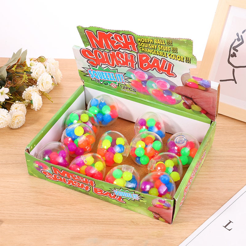SN Cross-Border Supply New Style Foam 8cm Glowing Prickly Ball with Light TPR Big-Eyed Air Ball Stress Relief Squeeze Toy - Image 3