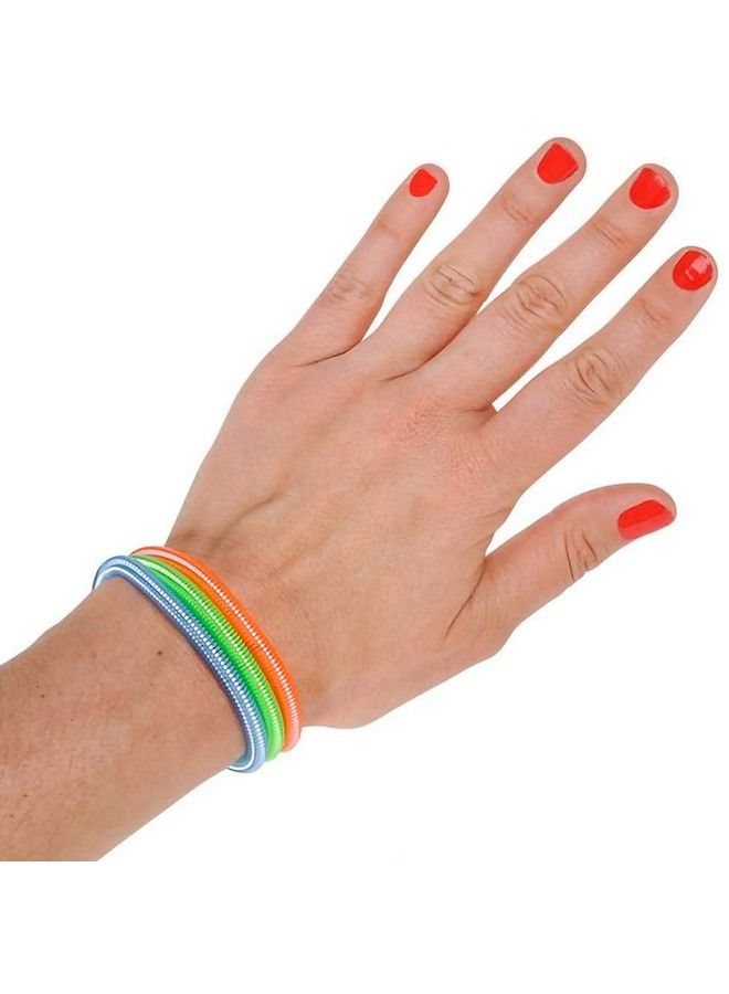 ArtCreativity Spring Bracelets Pack Of 12 Elastic Plastic Wristbands In Assorted Neon Colors Fun Party Favor Carnival Prize Amazing Gift For Kids Adults - Image 5