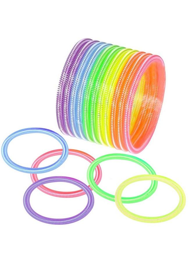 ArtCreativity Spring Bracelets Pack Of 12 Elastic Plastic Wristbands In Assorted Neon Colors Fun Party Favor Carnival Prize Amazing Gift For Kids Adults - Image 2