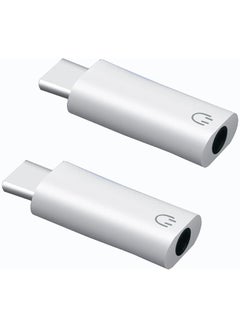 2 Pcs Usb C To 3.5Mm Audio Headphone Jack Dac Adapter Compatible With 15 Pro Max Plus Galaxy S23 S22 Ultra Tablet Pixel