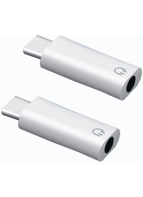 2 Pcs Usb C To 3.5Mm Audio Headphone Jack Dac Adapter Compatible With 15 Pro Max Plus Galaxy S23 S22 Ultra Tablet Pixel