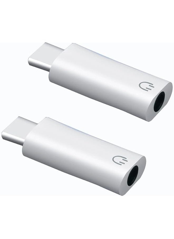 erorex - 2 Pcs Usb C To 3.5Mm Audio Headphone Jack Dac Adapter Compatible With 15 Pro Max Plus Galaxy S23 S22 Ultra Tablet Pixel - Image 1
