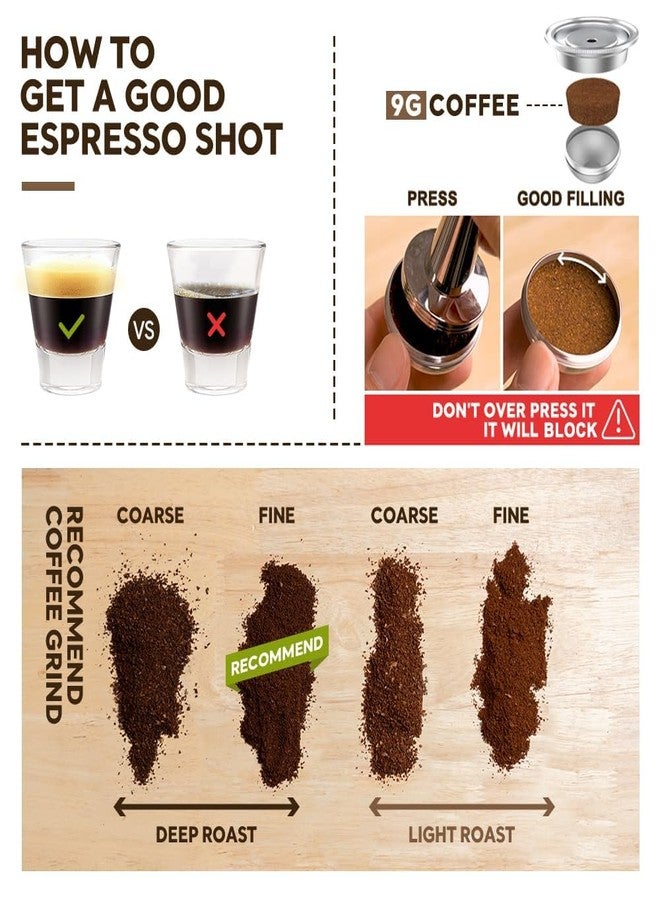 RECAFIMIL Reusable Coffee Capsule, Stainless Steel Refillable Coffee Pod Brewing Espresso 230ML/8OZ，V-ertuoline Metal Pod Coffee Pod Compatible for Ne-spreso Ver-tuoline GCA1 De-longhi ENV135S - Image 5