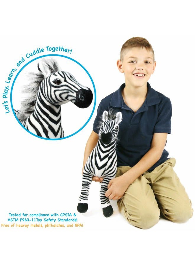TigerHart VIAHART Zebenjo The Zebra - 16 Inch Stuffed Animal Plush - by Tiger Tale Toys - Image 3