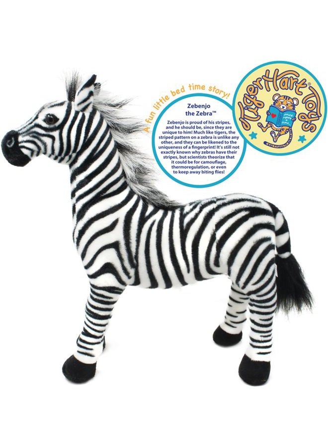 TigerHart VIAHART Zebenjo The Zebra - 16 Inch Stuffed Animal Plush - by Tiger Tale Toys - Image 2