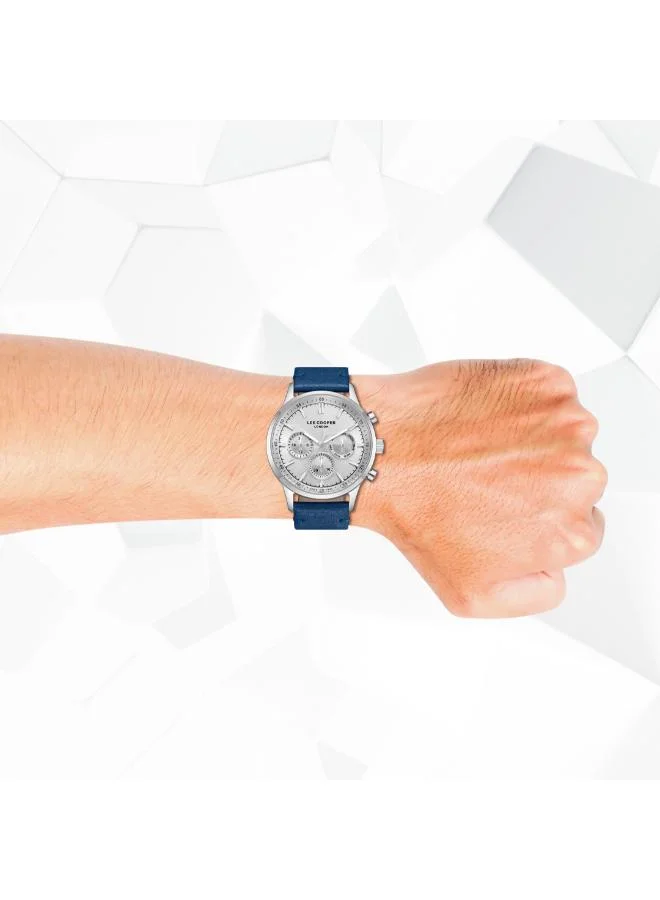 Lee Cooper LEE COOPER LC08001.339 Men's Multi Function Display Watch & Leather Strap Dark Blue