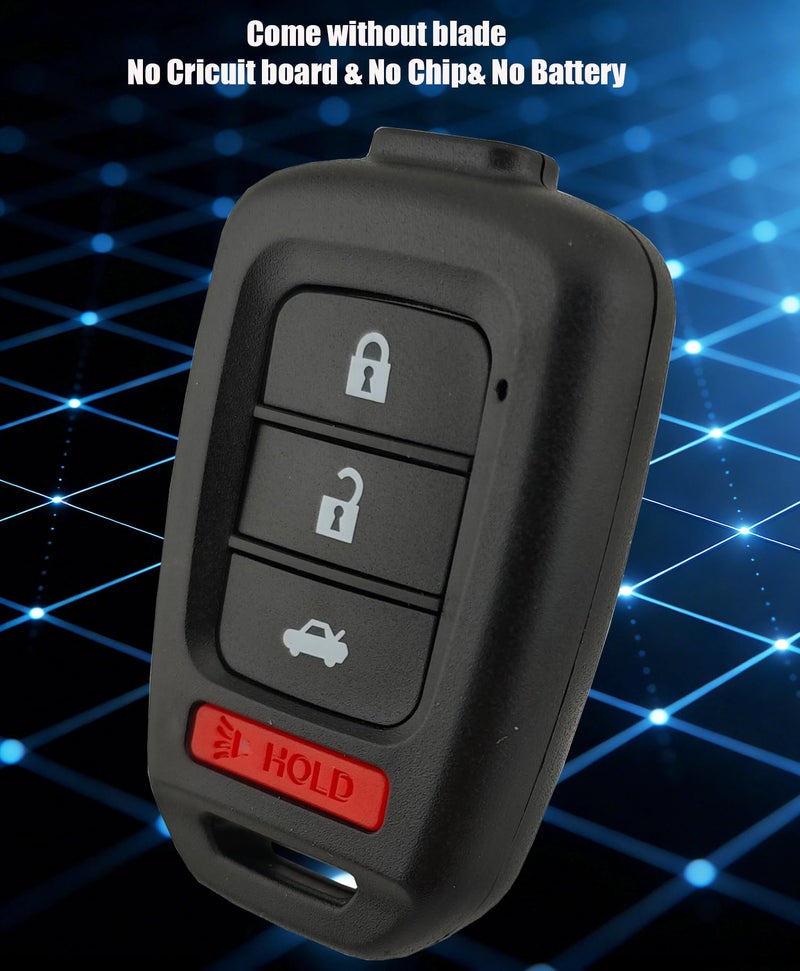 vurbemes No Cutting Required Replacement Key Fob Cover Shell fits for Honda Accord 2013-2015 Civic 2014 2015 HR-V CR-V Keyless Entry Remote Control Key Fob Case - Image 3