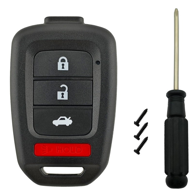 vurbemes No Cutting Required Replacement Key Fob Cover Shell fits for Honda Accord 2013-2015 Civic 2014 2015 HR-V CR-V Keyless Entry Remote Control Key Fob Case - Image 1