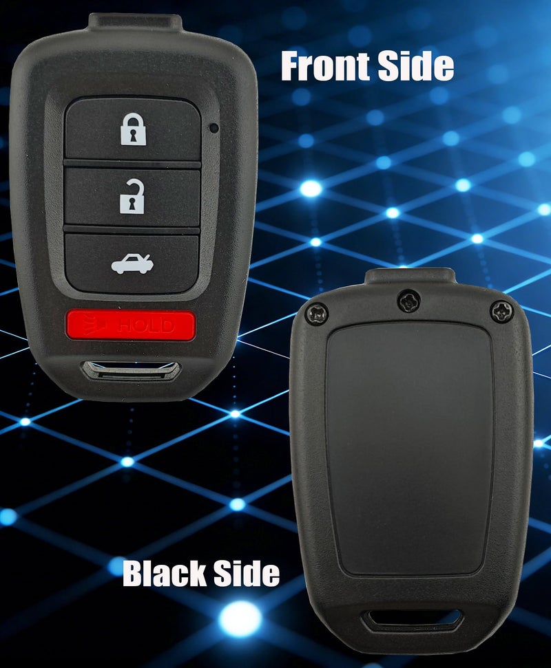 vurbemes No Cutting Required Replacement Key Fob Cover Shell fits for Honda Accord 2013-2015 Civic 2014 2015 HR-V CR-V Keyless Entry Remote Control Key Fob Case - Image 2