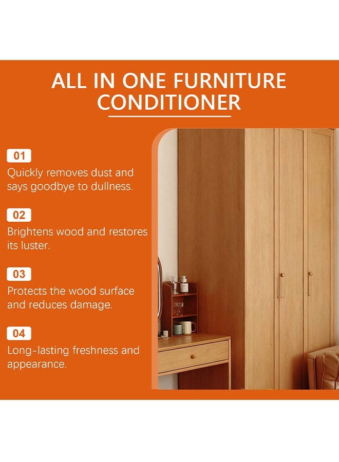 Jakehoe Natural Beeswax Furniture Polish - JAKEHOE Wood Care Wax, quickly cleans dust, repairs scratches, suitable for wooden floors, tables and chairs, cabinets | Protects and brightens, suitable for multiple scenarios - Image 4