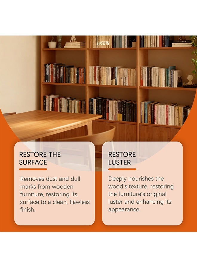 Jakehoe Natural Beeswax Furniture Polish - JAKEHOE Wood Care Wax, quickly cleans dust, repairs scratches, suitable for wooden floors, tables and chairs, cabinets | Protects and brightens, suitable for multiple scenarios - Image 2