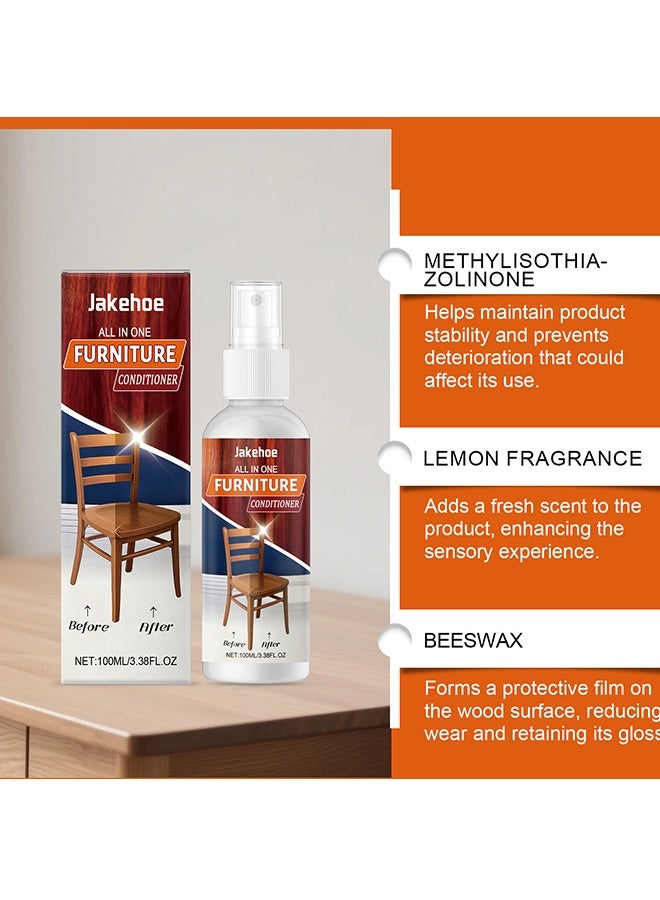 Jakehoe Natural Beeswax Furniture Polish - JAKEHOE Wood Care Wax, quickly cleans dust, repairs scratches, suitable for wooden floors, tables and chairs, cabinets | Protects and brightens, suitable for multiple scenarios - Image 5