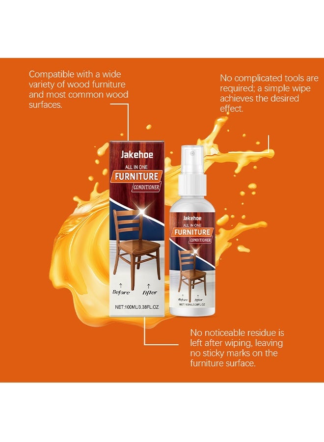 Jakehoe Natural Beeswax Furniture Polish - JAKEHOE Wood Care Wax, quickly cleans dust, repairs scratches, suitable for wooden floors, tables and chairs, cabinets | Protects and brightens, suitable for multiple scenarios - Image 3