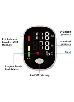 Automatic Upper Arm Blood Pressure Monitor,8.7-16.5inch Adjustable Cuff,  Large Screen Blood Pressure Machine,Three -Color Backlight,Irregular  Heartbeat Detector 