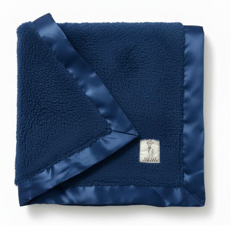 Little Giraffe Chenille Baby Blanket â€“ 29x35â€ Soft Chenille with Satin Trim, Midnight | Ultra-Soft, Gentle & Safe, Lightweight & Breathable for Newborns & Toddlers - Image 1