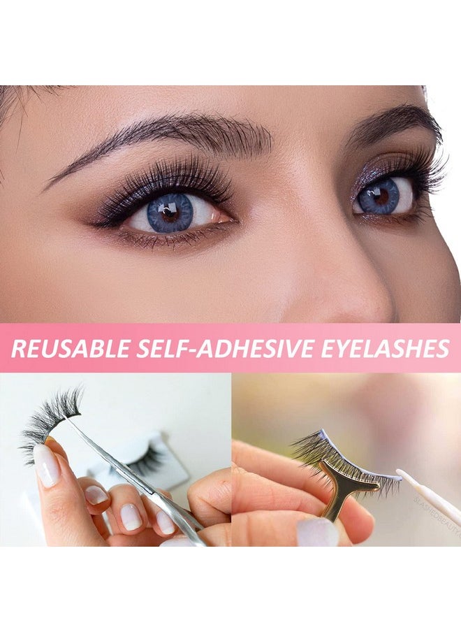 5 Pairs Eyelashes Strips 3D Reusable Fake Eyelash Kit Volume Fluffy False Eyelashes Natural Look Faux Mink Lashes Wispy Eye Lash Eyelash Extensions