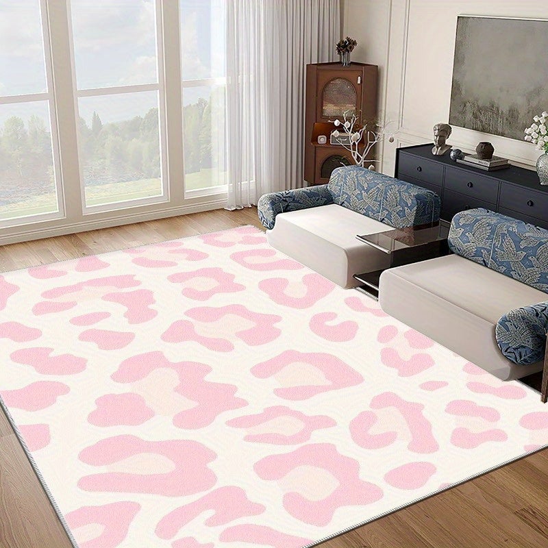 Tnessential Light Pink Leopard Print Rug - Image 2