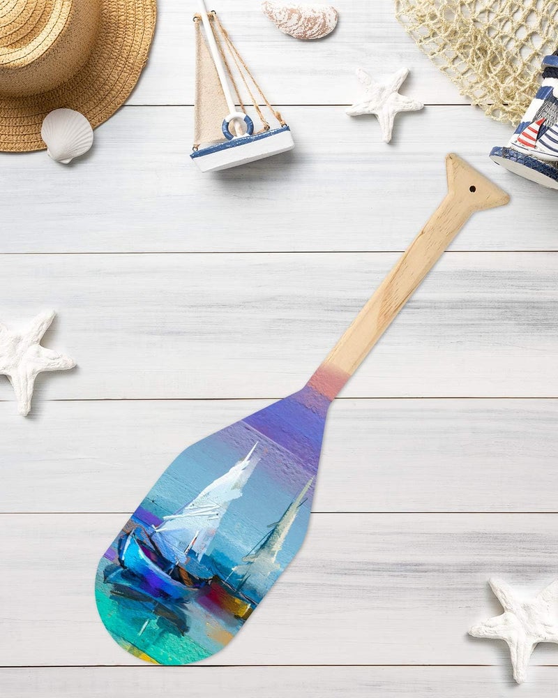 Pllieay 15 Inch Wooden Paddle, Unfinished Solid Pine Paddle with Oar Shape, Natural Color Wood Greek Paddle Craft, Great for Craft Lovers - Image 5