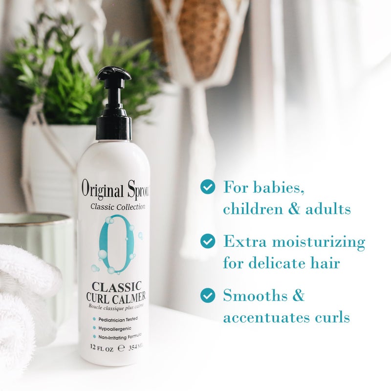 Original Sprout سبراوت الأصلي لتهدئة التجاعيد، مرطب ومحدد للتجاعيد، كريم تصفيف مضاد للتجاعيد لجميع أنواع الشعر، زجاجة 12 أونصة - منتجات الشعر المجعد - كريم مجعد - Image 3