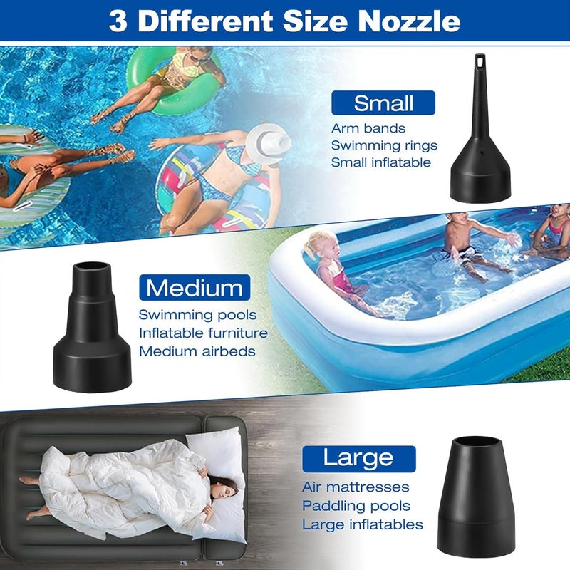 MAXEVER Air Pump Electric for Pool Inflatables: Portable Inflator Deflator for Outdoor Camping - 110V~120V - Image 4