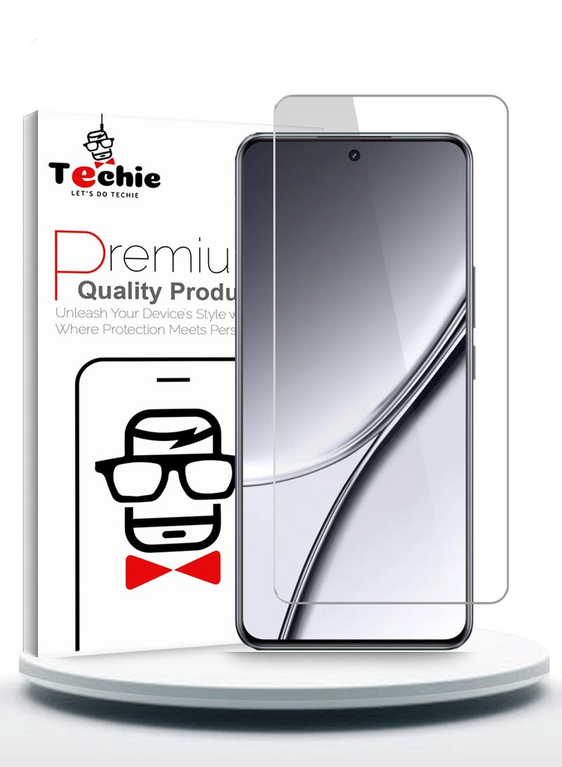 Techie HD Tempered Glass Screen Protector for Realme GT5 5G 2023 - Anti Reflection Anti Bubbles 9H Hardness 0.33 mm Rounded Edges Easy Installation - Image 1