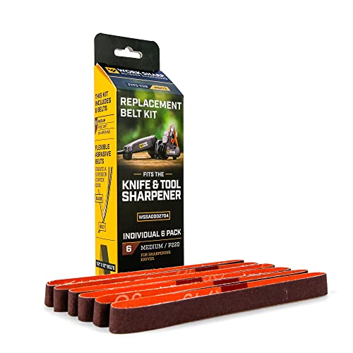 Work Sharp Knife & Tool Sharpener P220 Coarse Grit Replacement Belt Kit WSSA0002704 Red - Image 1