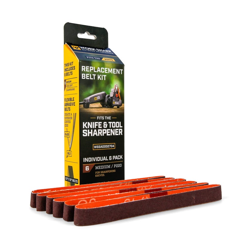 Work Sharp Knife & Tool Sharpener P220 Coarse Grit Replacement Belt Kit WSSA0002704 Red - Image 5