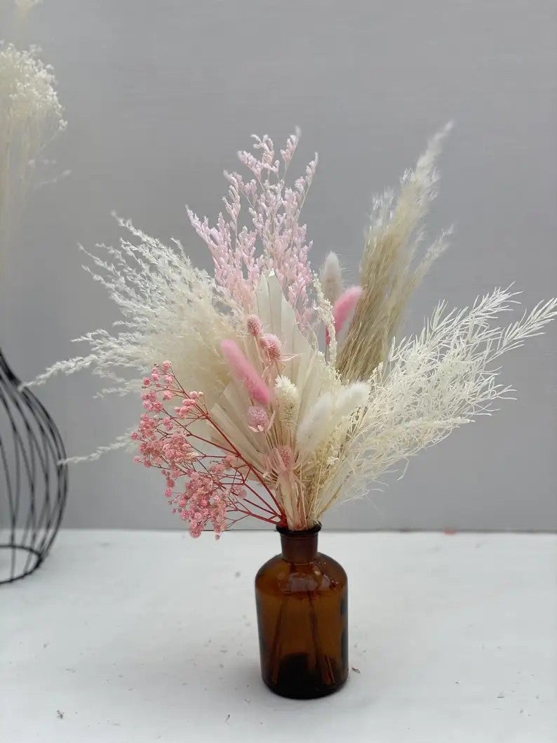 Bluejw Dry Flower Bouquet - Preserved Dried Flowers Plants Wedding Decor, Small Pampas Grass Gift, Natural Dried Plant Arrangement - Image 5