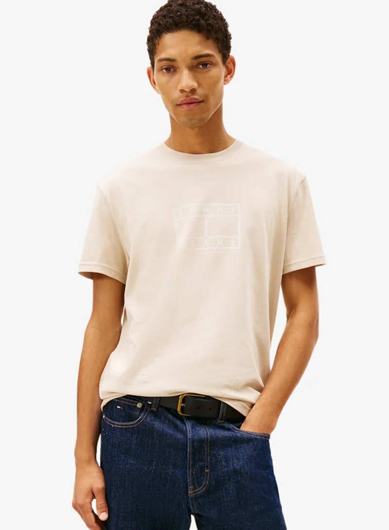 تومي جينز Regular Center Crew Neck T-Shirt