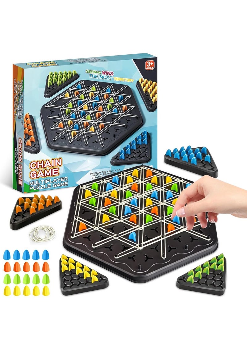 مس تيارا لعبة الشطرنج المثلثة، لوحة استراتيجية لليالي الألعاب العائلية لعدد 2-4 لاعبين - Image 1