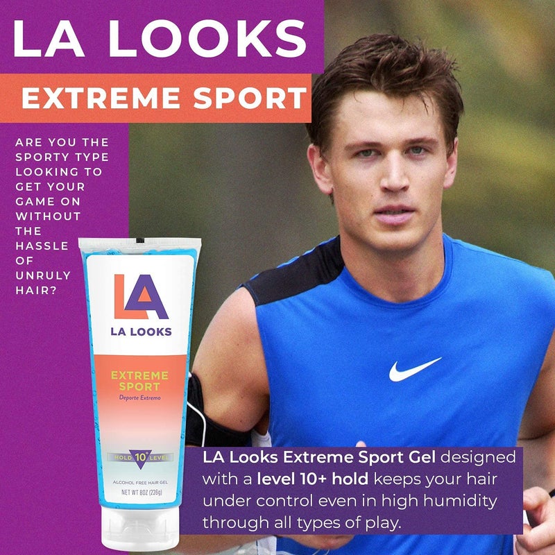 L.A. Looks LA Looks Absolute Syling Hair Gel - Extreme Sport - 8 Oz - Hold for High Performance Activity - Controls Hair In High Humitiy - Safe for Color-Treated Hair - Image 2