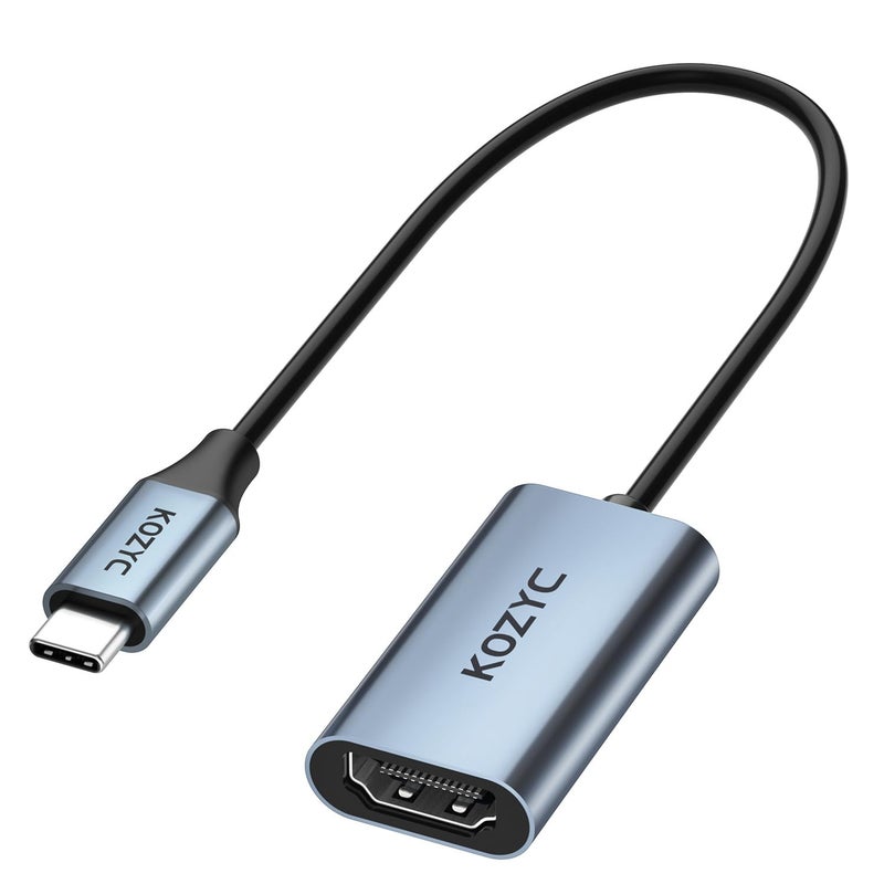 KOZYC USB C to HDMI 4K Adapter, Type-C to HDMI Converter, Compatible with Thunderbolt 3, DP 1.2/1.4 alt Mode Support 4K 30Hz, 3D, Copy & Extended Display for Laptop, MacBook Pro, UHDTV, etc - Image 1
