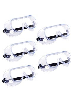 KASTWAVE 5 Pack Clear Protective Glasses Goggles Eye Safety Glasses for Construction, Shooting, Laboratory, Daily Life  - Image 1