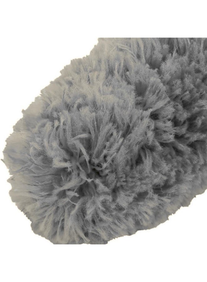 Microfiber cleaning brush, dust remover, household tool, cleaner for furniture, fans, windows, curtains, shelves and ceilings, cobweb cleaner, lightweight and washable, household accessory (grey) - Image 2