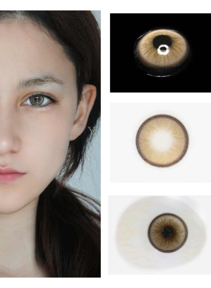 ARUWA Twilight brown Lenses Yearly Colored Contact Lenses, Unisex Cosmetic Contact Lenses, Natural Fashion Lenses, 40% Water Soft Contacts,Lens Diameter 14.0mm - Image 3