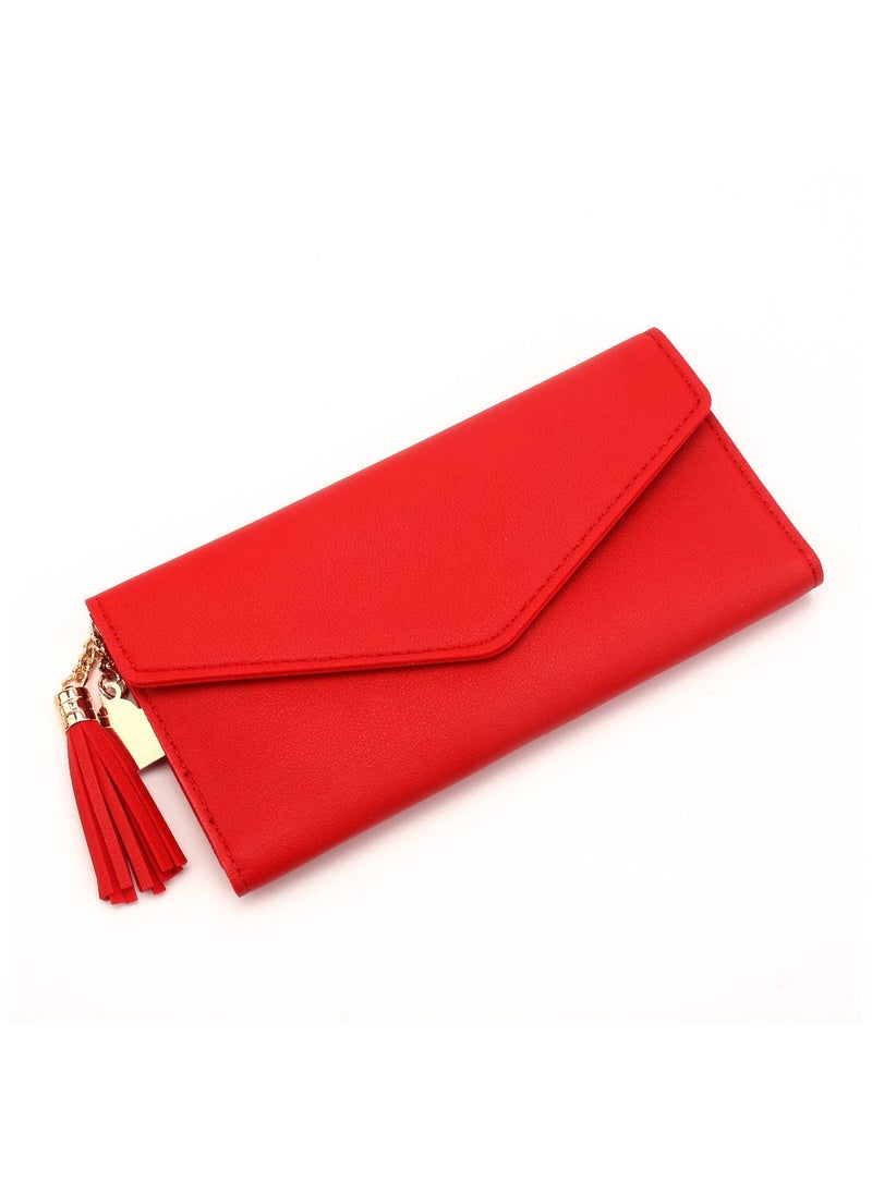 Women Wallet Card Holder Purse Zipper Buckle Elegant Clutch Wallet Ladies Purse 