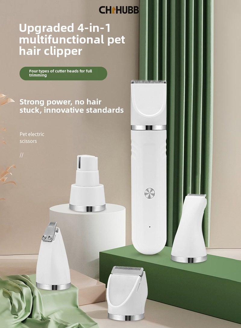 CHIHUBB 4-in-1 Mint Green Rechargeable Pet Grooming Kit – Low Noise Trimmer & Nail Grinder for Cats & Dogs, Cordless & Safe - Image 2