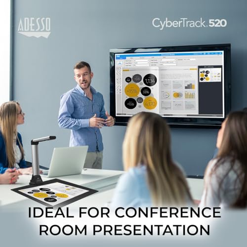 Adesso 5 Megapixel Document Camera for Teacher Scanner with Multi-Language OCR Text Recognition Real-time Projection, Video Recording, Foldable & Portable Cybertrack 520 - Image 4