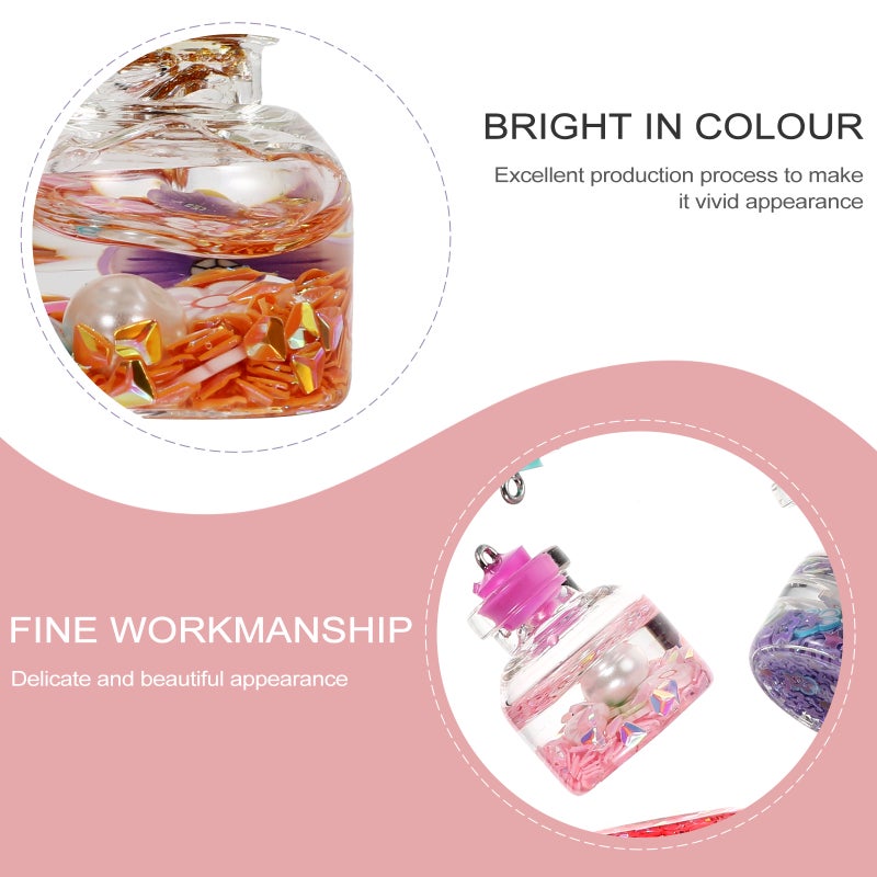 15pcs Tea Bottle Charms Glass Bottle Pendants Wishing Bottle Pendants - Image 4